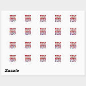 Made Canada British Parts Herz-Aufkleber (Blatt)