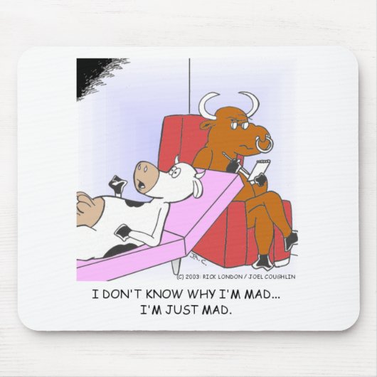 Made Cow in Therapy Funny Gifts & Sammlerstücke Mousepad (Vorne)