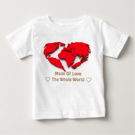 Made die Liebe die ganze Welt mit dem Wasser mache Baby T-shirt