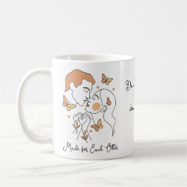 Made for each other , lineart kaffeetasse