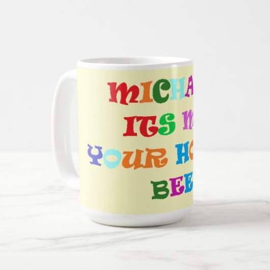 Made for Michael big liebevolle Worte Kaffeetasse (Vorderseite Links)