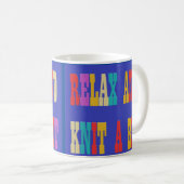 Made for Strike Fans hellfarbiger Text auf blau Kaffeetasse (VorderseiteRechts)