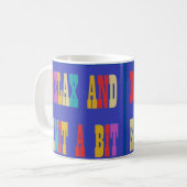 Made for Strike Fans hellfarbiger Text auf blau Kaffeetasse (Vorderseite Links)