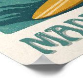 Made For Waves Surfer - Retro Surfing Pin-Up Art Poster (Ecke)