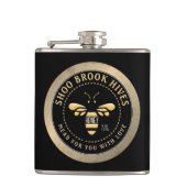 Made for you Apiary Name Copper and Black Honeybee Flachmann (Vorderseite)