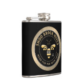 Made for you Apiary Name Copper and Black Honeybee Flachmann (Rechts)