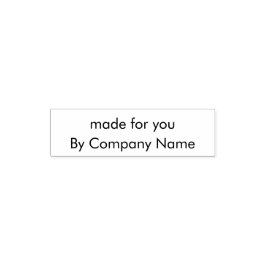 Made for you by Company Name Business Template Permastempel