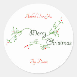 Made for you Christmas Label Runder Aufkleber