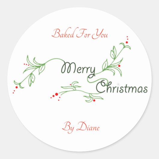 Made for you Christmas Label Runder Aufkleber (Vorderseite)