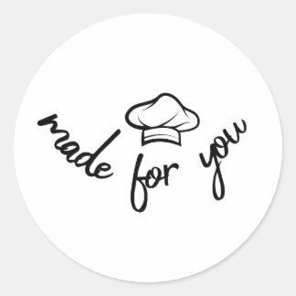 Made for you oval runder aufkleber