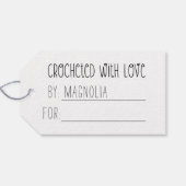 Made for you with Liebe and Yarn Crochet Geschenkanhänger (Rückseite Horizontal)