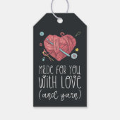 Made for you with Liebe and Yarn Crochet Geschenkanhänger (Vorderseite)