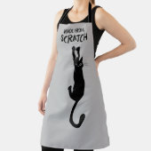 Made from Scratch Funny Cat Hanging on Schürze (InSitu)