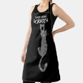 Made from Scratch Funny Tabby Cat Hanging on Schürze (InSitu)