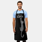 Made from Scratch Funny Tabby Cat Hanging on Schürze (Getragen)