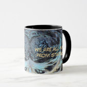 "Made from Stardust" Acrylic Pour Style Tasse (VorderseiteRechts)