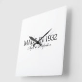 Made in 1932 quadratische wanduhr (Winkel)