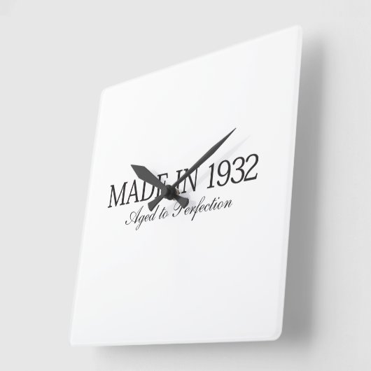 Made in 1932 quadratische wanduhr (Winkel)