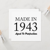 Made in 1943 karte (Vorderseite/Rückseite Beispiel)