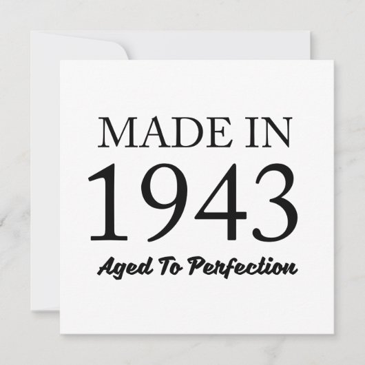 Made in 1943 karte (Vorderseite)