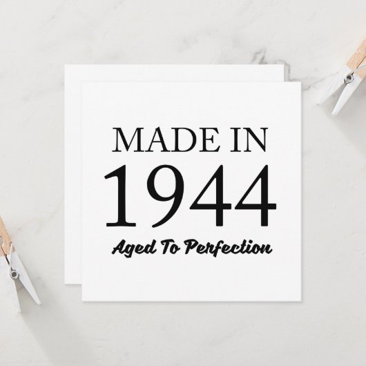 Made in 1944 karte (Vorderseite/Rückseite Beispiel)