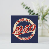 Made in 1950 karte (Stehend Vorderseite)