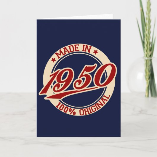 Made in 1950 karte (Vorderseite)