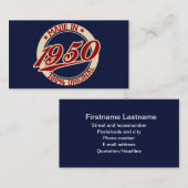 Made in 1950 visitenkarte (Vorne/Hinten)