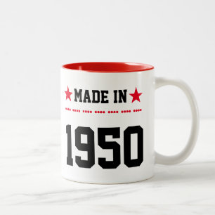 Made in 1950 zweifarbige tasse