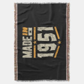 Made in 1951 Geburtstagsgeschenk Decke (Vorderseite Vertikal)