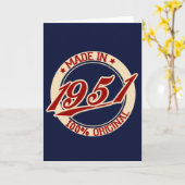 Made in 1951 karte (Gelbe Blume)