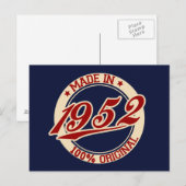 Made In 1952 Postkarte (Vorne/Hinten)