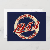 Made In 1953 Postkarte (Vorne/Hinten)