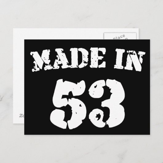 Made in 1953 postkarte (Vorne/Hinten)