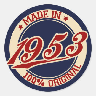 Made in 1953 runder aufkleber