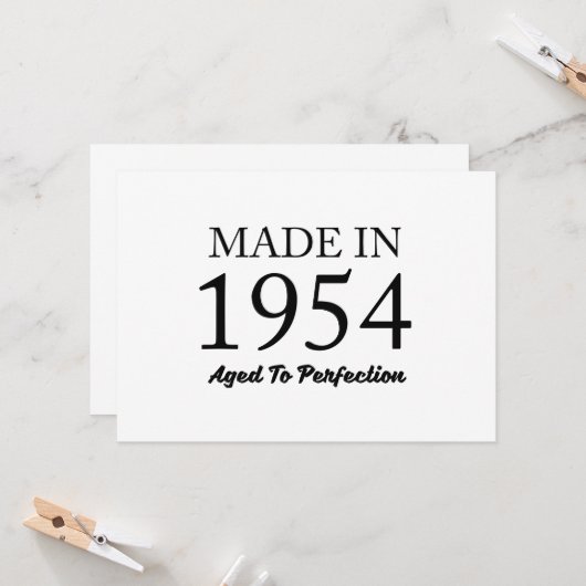 Made in 1954 karte (Vorderseite/Rückseite Beispiel)