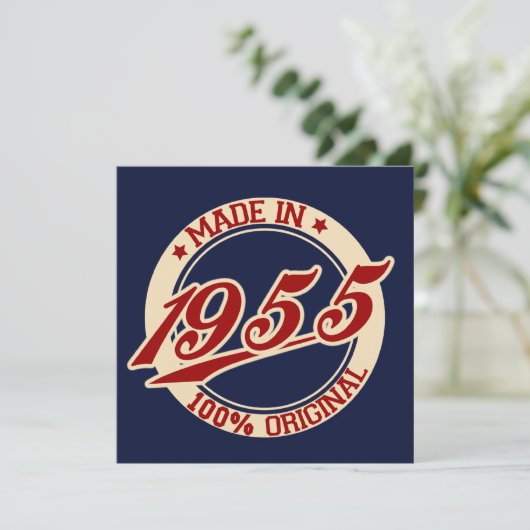 Made In 1955 Karte (Stehend Vorderseite)