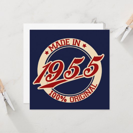 Made In 1955 Karte (Vorderseite/Rückseite Beispiel)