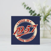 Made in 1957 karte (Stehend Vorderseite)