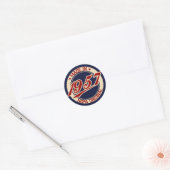 Made in 1957 runder aufkleber (Umschlag)