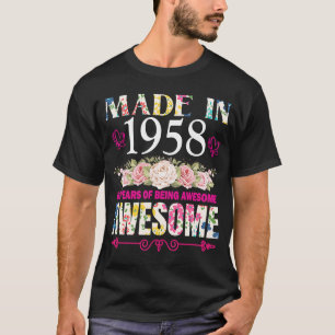 Made in 1958 65 Years being Phantastisch 65 th Bir T-Shirt