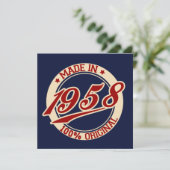 Made in 1958 karte (Stehend Vorderseite)