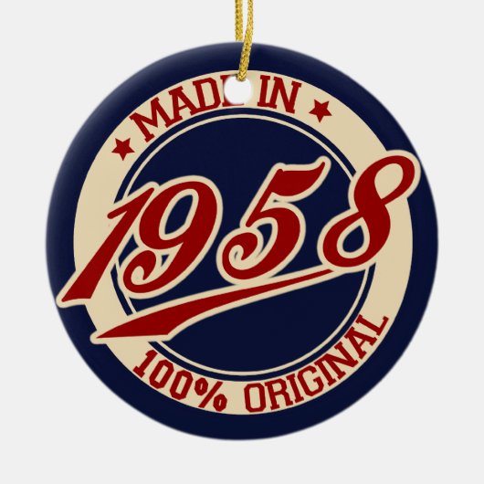 Made in 1958 keramik ornament (Vorne)