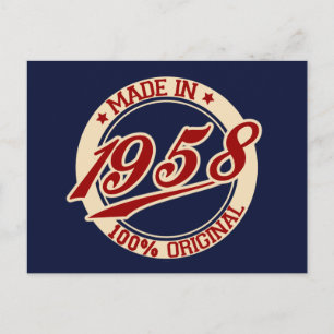 Made in 1958 postkarte