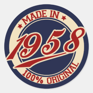 Made in 1958 runder aufkleber