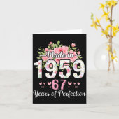Made In 1959 Floral 67th Birthday Women 67 Years O Karte (Gelbe Blume)