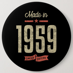 Made in 1959 Geburtstagsgeschenk Button