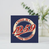 Made in 1959 karte (Stehend Vorderseite)