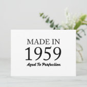 Made in 1959 karte (Stehend Vorderseite)