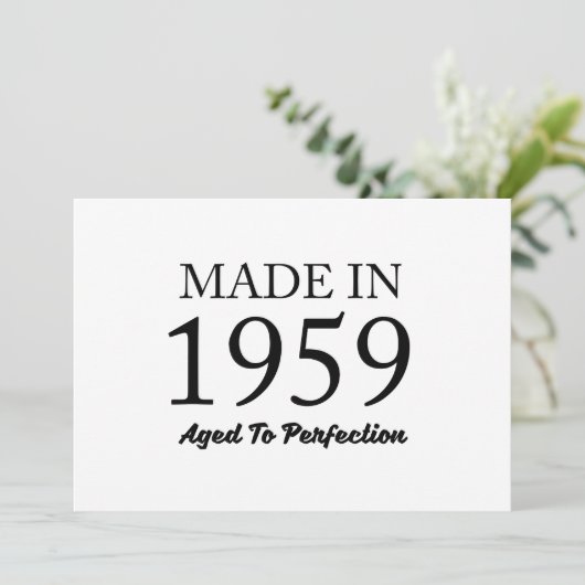 Made in 1959 karte (Stehend Vorderseite)